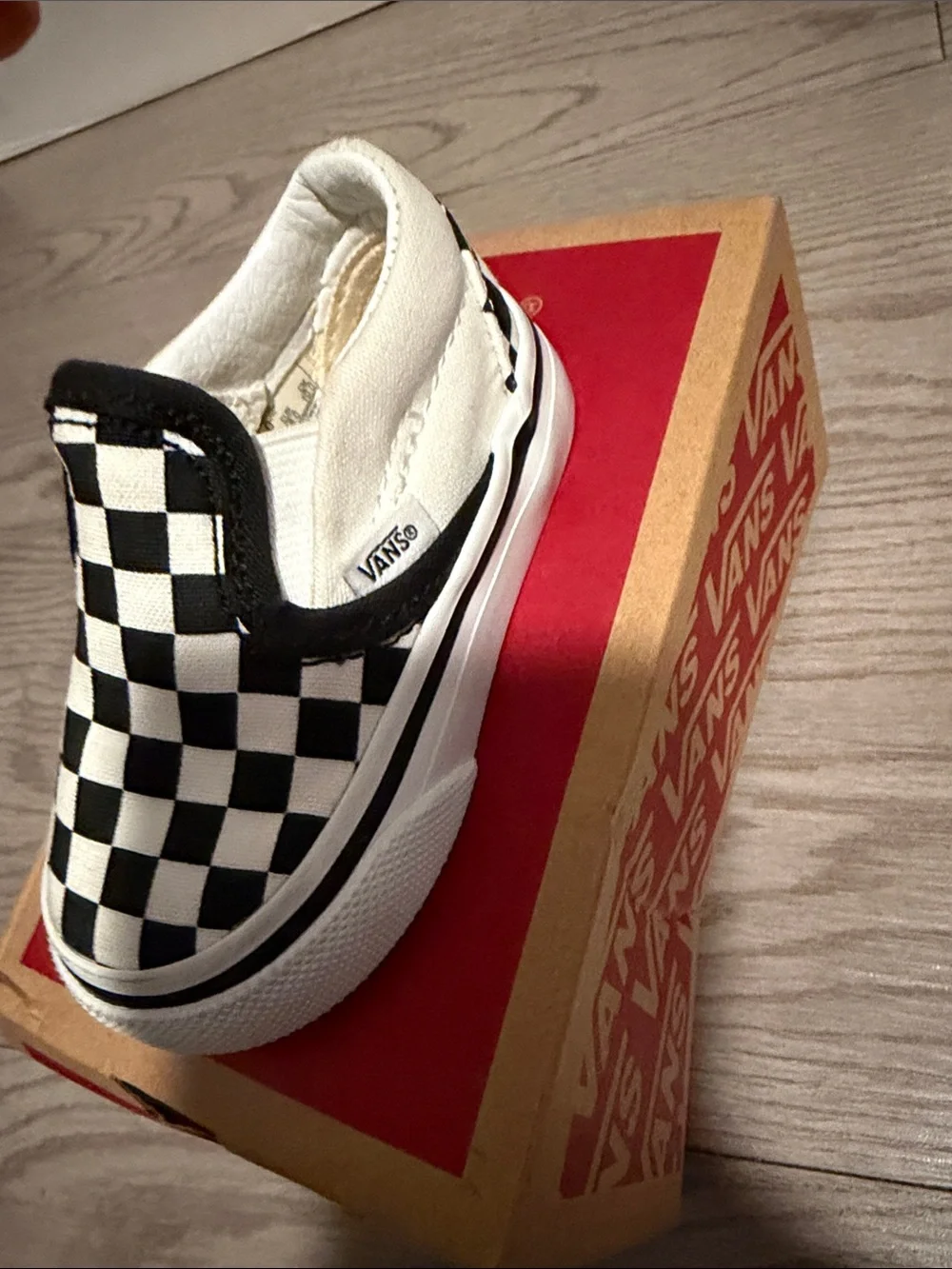 Vans Kids Checkerboard Slip-On Sneakers - Black & White
